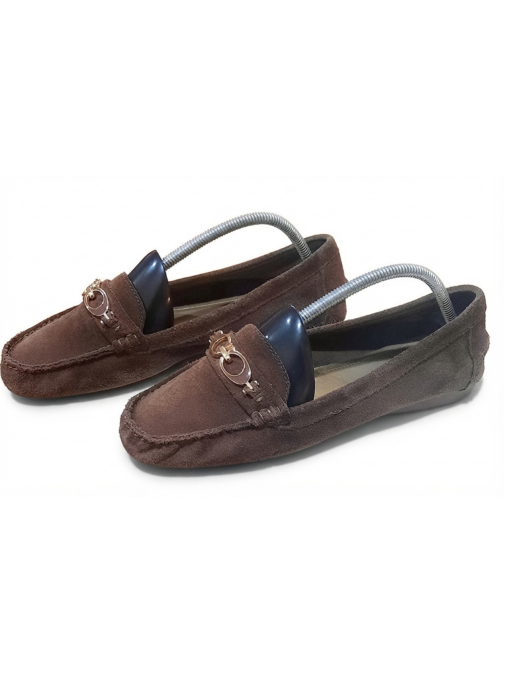 COACH Fortunata Suede Leather Loafers Flats Driver Shoes Women's Size 9.5B Brown